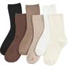 Women's Japanese Style Mid-Calf Cotton Socks - Plain Colors, Vertical Stripes, Seamless, Breathable, Versatile for Spring and Autumn
