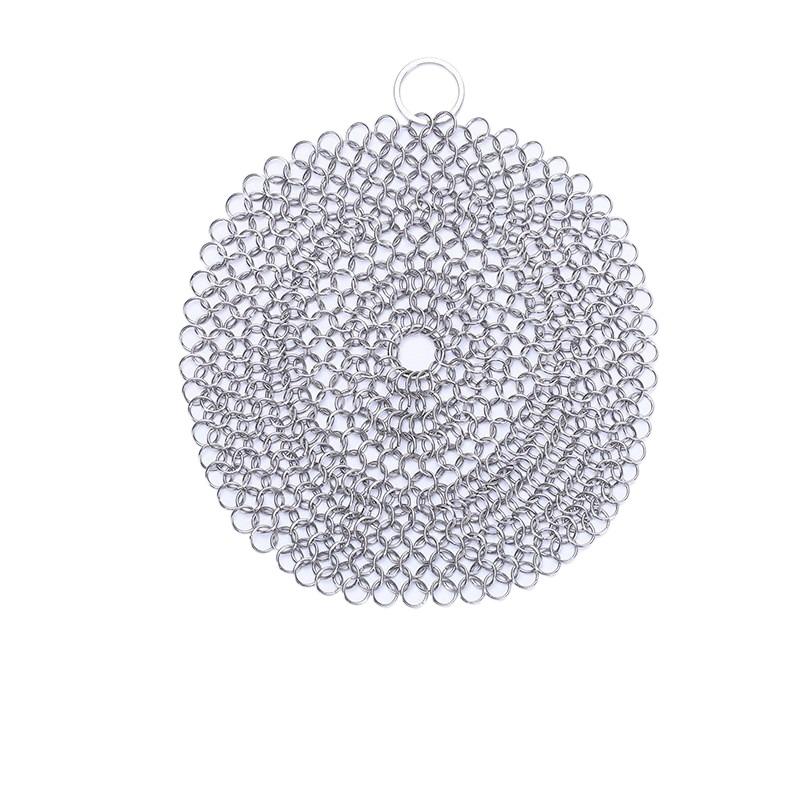 Reusable Kitchen Cleaning Ring Net 316 Stainless Steel Washing Net  Cleaning Brush