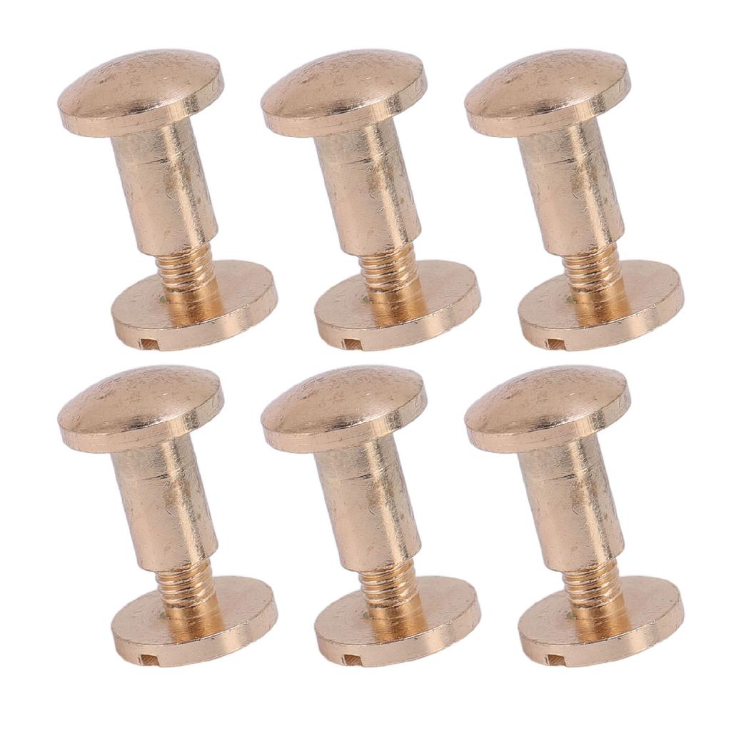 20 Sets Book Binding Screws Curved Chicago Screws Assorted Kit for DIY Leather Craft Belt Bag Shoes Purse 8 X 5mm 8 X