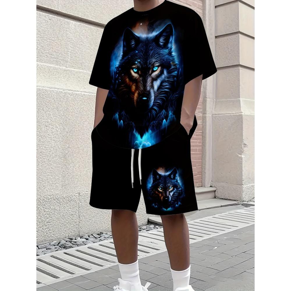 2026 New Arrived Pink Patchwork Men's T-shirts 2pcs Set Short Sleeve Crewneck Tshirt Shorts Street Style Tracksuits Mens Clothing