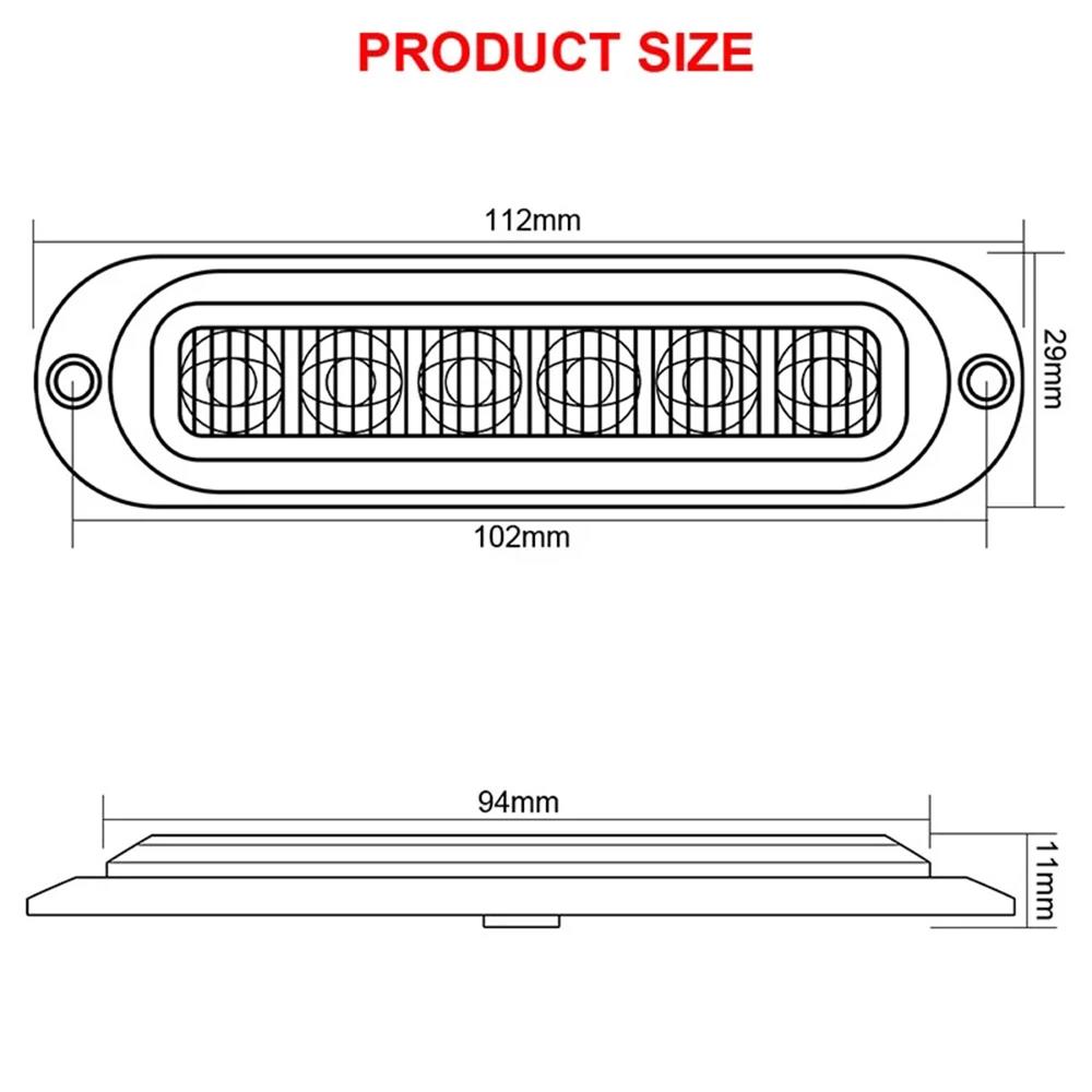 4/10pcs 6 LED 12V -24V External Side Marker Warning Tail Light Clearance Lamp Light Bar Car Truck Trailer RV Lorry Caravan ATV Bulbs 7