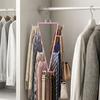 2Pcs Rotatable Double Sided Hanger 12 Hooks Laundry Hanger Metal V Shaped Hanger  Wardrobe