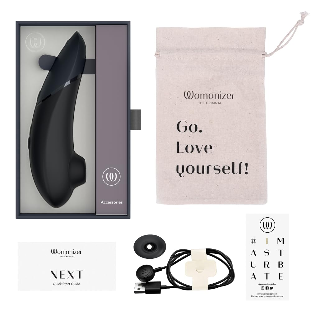Womanizer Next 3D Pleasure Air Clitoral Suction Suction Clitoral Suction Black Vibrator, Vibrator, Toy, Waterproof, Rechargeable,