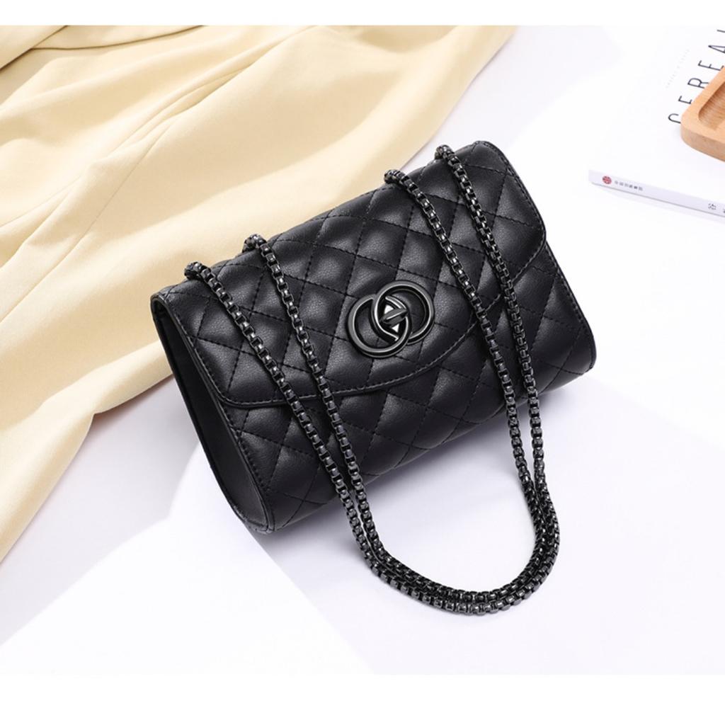Bag Women's Versatile New 2025 Leather Small Fragrant Rhombus Chain Bag Fashion Shoulder Bag 2025 Crossbody Bag