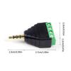 3.5mm Male/Female Terminal Block Connector 3.5mm 4 Pin Stereo Plug Headphone Bolt Screw Solderless Terminal Adapter