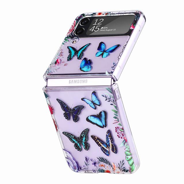 Anti-falling Clear Folding Cover Case pro Samsung Galaxy Z Flip4 5g Flip4 Zflip4 Anti-Dust módní pouzdra pro Samsung Z Flip4