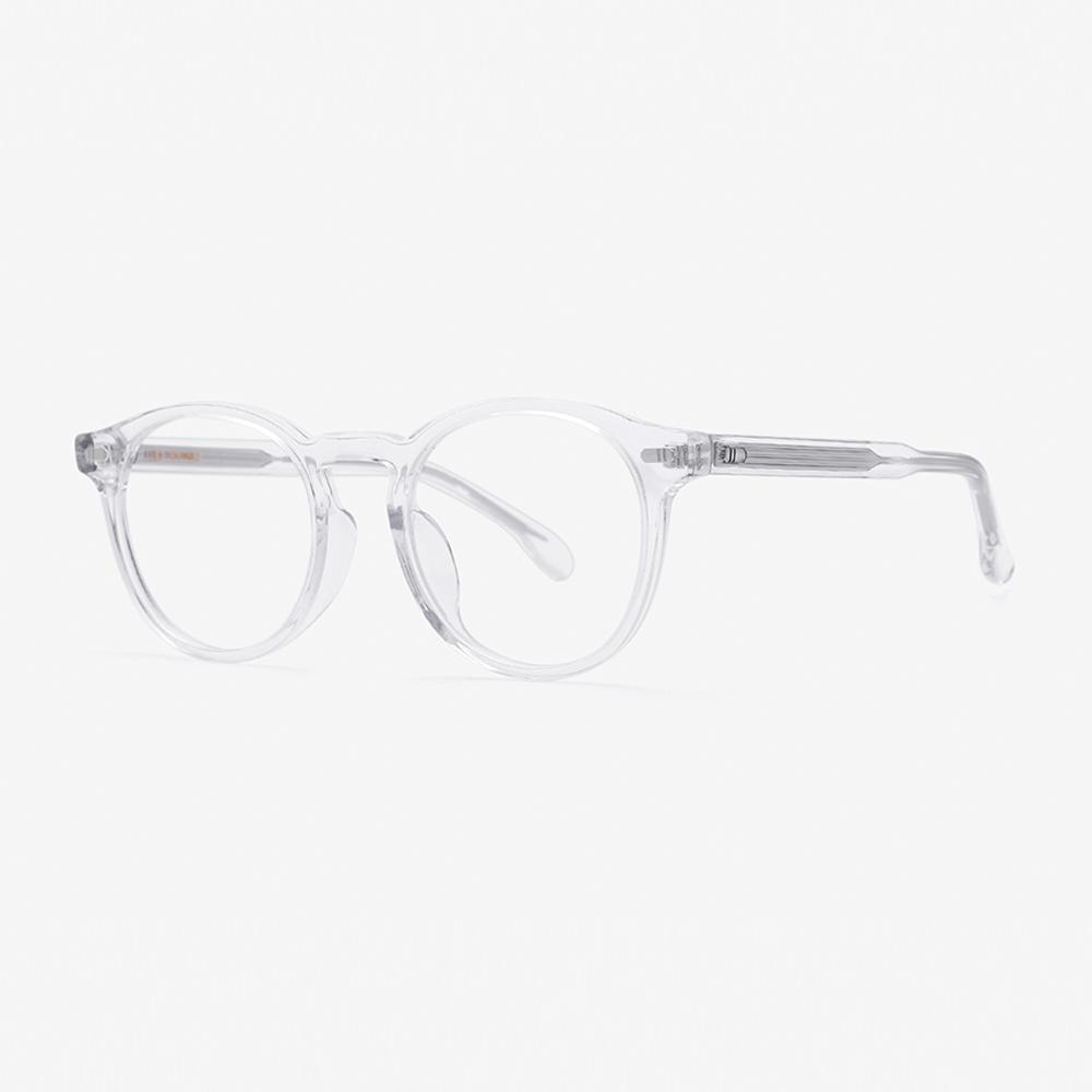 Alloaiweeo [Aloxrounz] Oversized Boston Frame Ara7107 C4 Transparent Clear