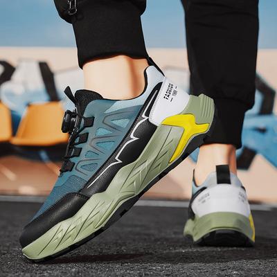 Spring and Autumn New Breathable Rotary Buckle Running Shoes Men's Casual Sports Outdoor Platform Men's Shoes Student Jogging Shoes