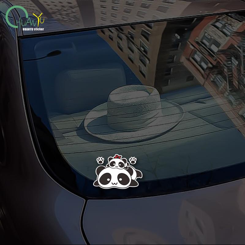 Cartoon cute panda car windows, motorcycle bumpers, luggage compartments, notebook stickers, stickers