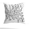 P-Pierce The Veil Music Pillow Case Sofa Living Room Bedroom Headboard Backrest Cushion Square Cushion Nap Time