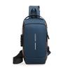 Men Anti Theft Chest Bag Shoulder Bags USB Charging Crossbody Package School Short Trip Messengers Bags Men's Oxford Sling Pack