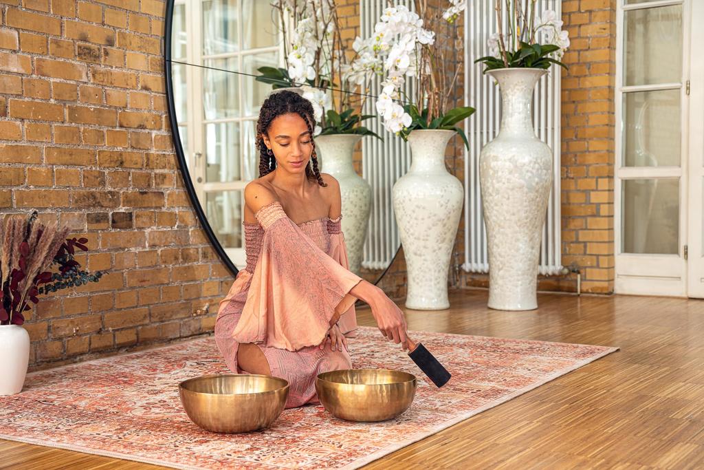 MEINL Sonic Energy Collection Singing Bowl with Resonant Mallet, Large (SB-RM-LE-L) [Official Japanese Product]