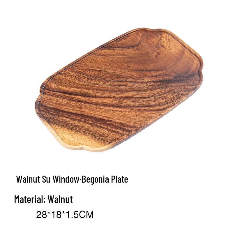 Minimalist Walnut Wood Serving Tray