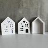 Silicone House 3D Moulds Reusable DIY Handmade House Molds Multifunctional House Shaped Candlestick Mould for Table Decoration