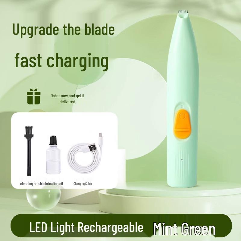 Rechargeable Pet Paw Trimmer with LED Light