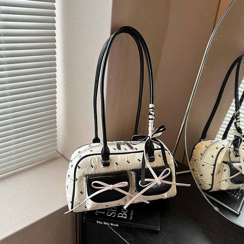 New Sweet Wind Underarm Bowling Bag, High-end Texture Temperament Versatile Commuter Shoulder Women's Bag