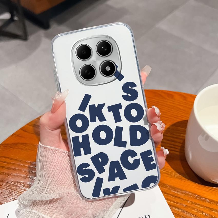 Suitable For Redmi Note 15 14 Pro 14S 15 15C A5 A1 Popular Creative Letters Patterns Phone Case Transparent Silicone Anti Slip Shell For Redmi Housing