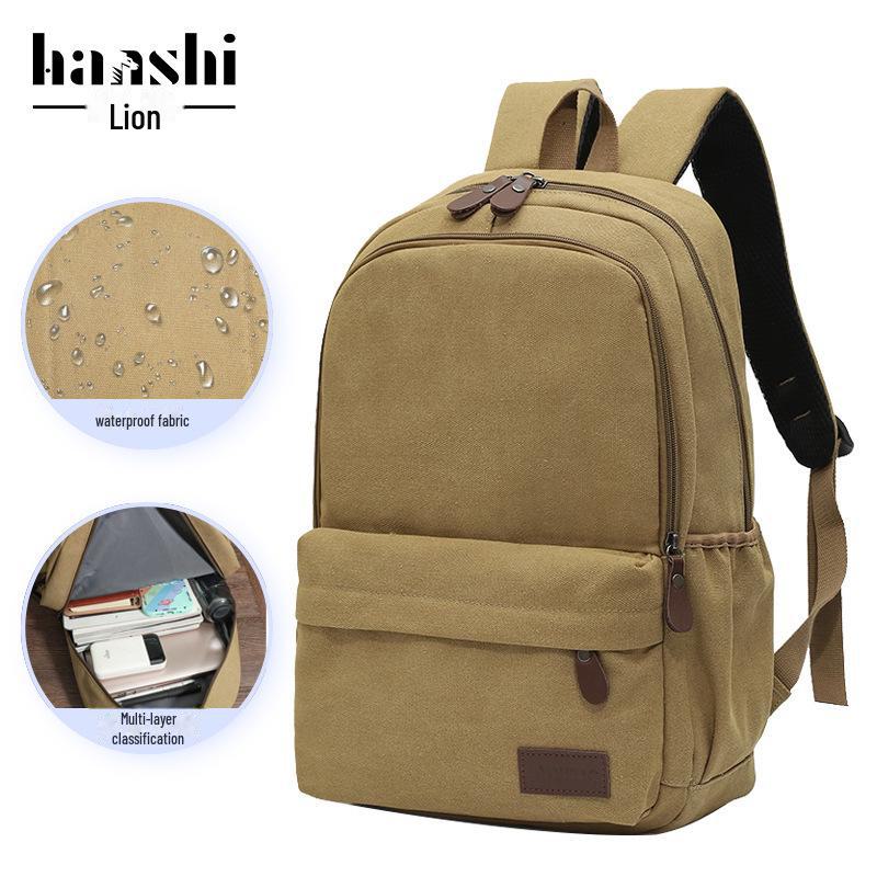 

Высококачественный водонепроницаемый холщовый рюкзак для мужчин и женщин — идеально подходит для путешествий, поездок на работу и защиты ноутбука. 2310 хаки