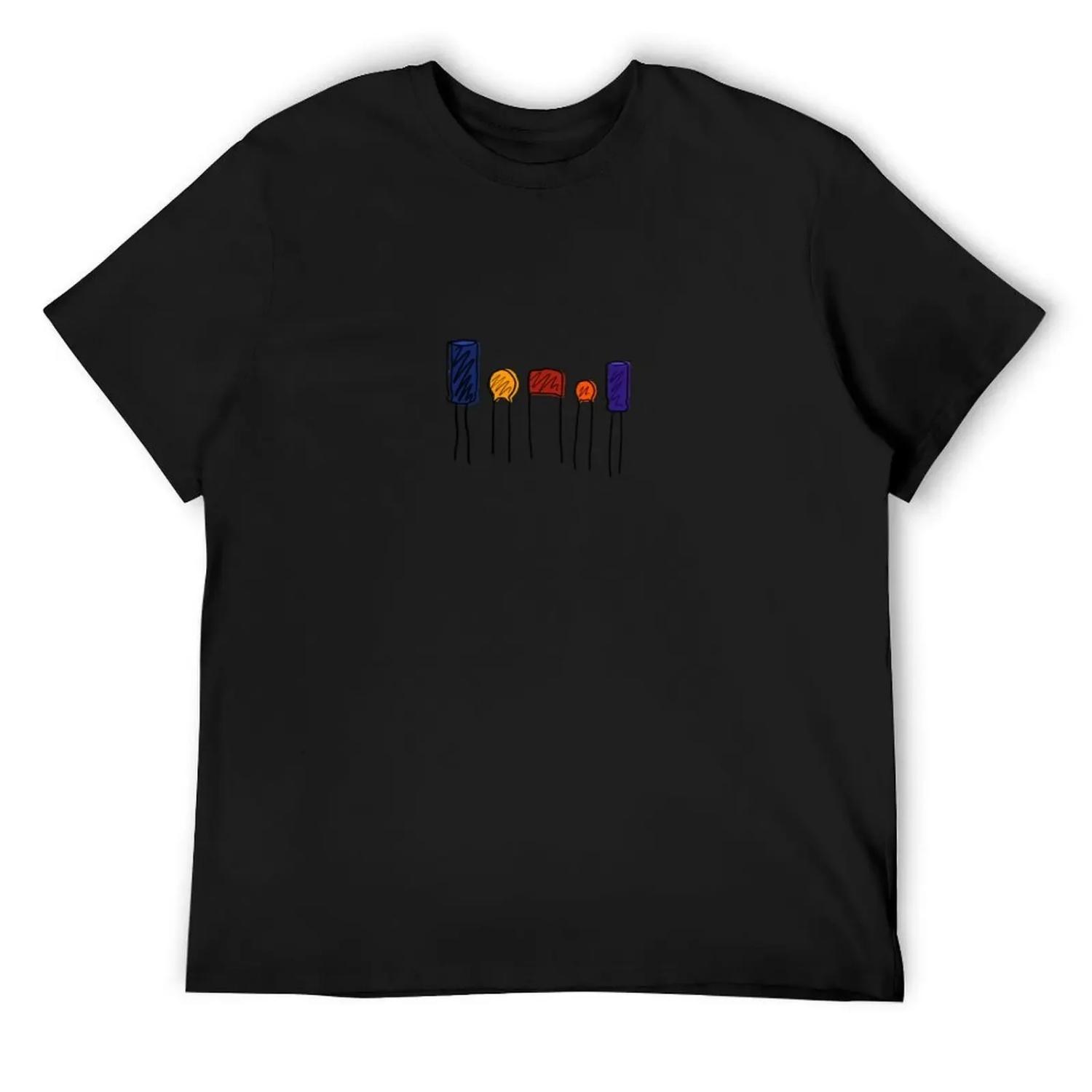 

Capacitors - Color T-Shirt sports fans custom shirt oversized graphic tee anime clothes t shirts for men pack XXXXXL чорний