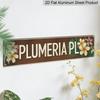 2D Flat, 1pc 1pcs Rustic Tropical Plumeria Flower Wall Art - Wall-Mountable Aluminium Decorative Sign Suitable for Home, Entryway, Bedroom, Living