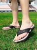 Men's Colorblock Massage Sole Flip Flops - Plus Size Lightweight Beach Toe Post Slippers for Outdoor Casual Wear