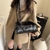 Comfortable and Versatile Texture Shoulder Bag Women Vintage Simple Commuter Pillow Bag with Studded Strap Casual Handle Bag