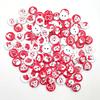 100Pcs Round Love Heart Wooden Buttons Sewing Scrapbooking Cards Craft DIY Decor