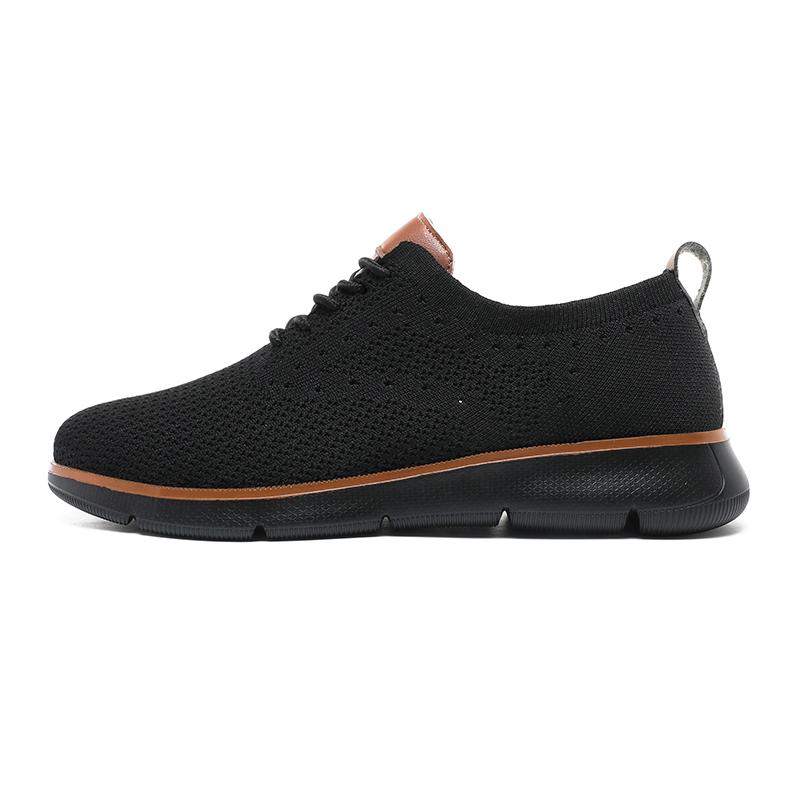 

Модні чоловічі кросівки Mesh Casual Shoes Lac-up Чоловіче взуття Легке вулканізоване взуття Кросівки Zapatillas Hombre 40 чорний