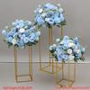 Simulated Silk Floral Arrangement: Round Flower Ball for Aisle, Table, or Wedding Stage Decoration.