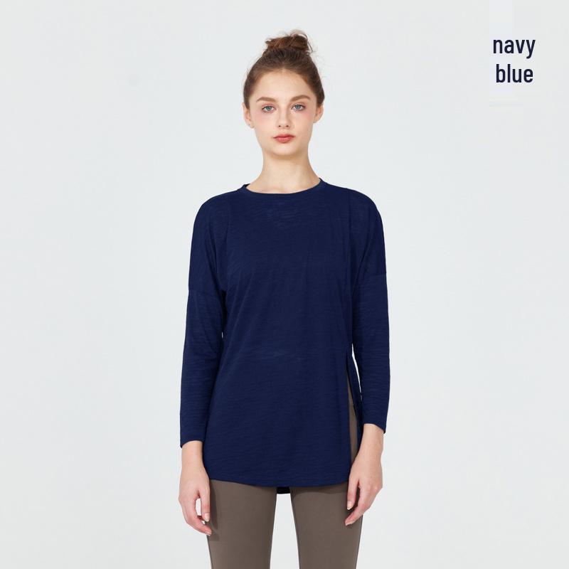 

Plus Size Women s Long Sleeve Yoga Cover-Up: Quick-Dry Loose Fit Sports Top, Autumn/Winter 2025 S/M