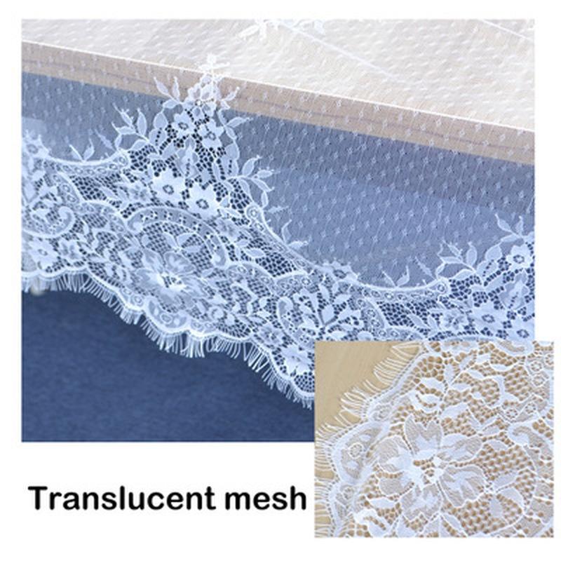 Ny europeisk amerikansk bordflagg Hvitt bånd Sløyfe Bryllup Blonder Bord Flagg Duk Spisebordsstolskap