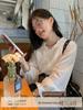 Sicilian Autumn Rhapsody French Lace Collar Shirt for Petite Women