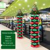 Large Base Christmas Tree Decoration with Santa, Reindeer, and Snowman Balloons for Kindergarten