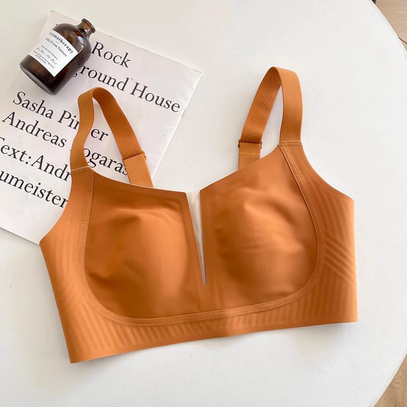 Large size underwear, women's big breasts are small, gather and close the secondary breasts, anti-sagging full cup adjustment bra, summer
