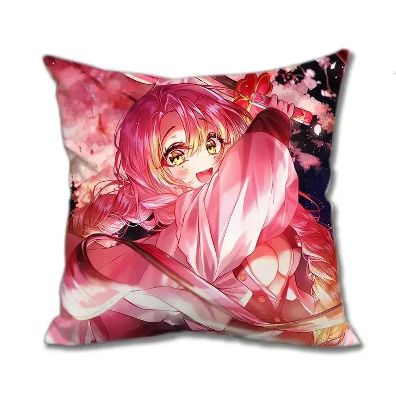 Wunderschöne Mädchenfigur Kissenbezug 45x45cm Anime-Fans Anime Demon Slayer Kissenbezug Kanroji Mitsuri Kissenbezug Anime