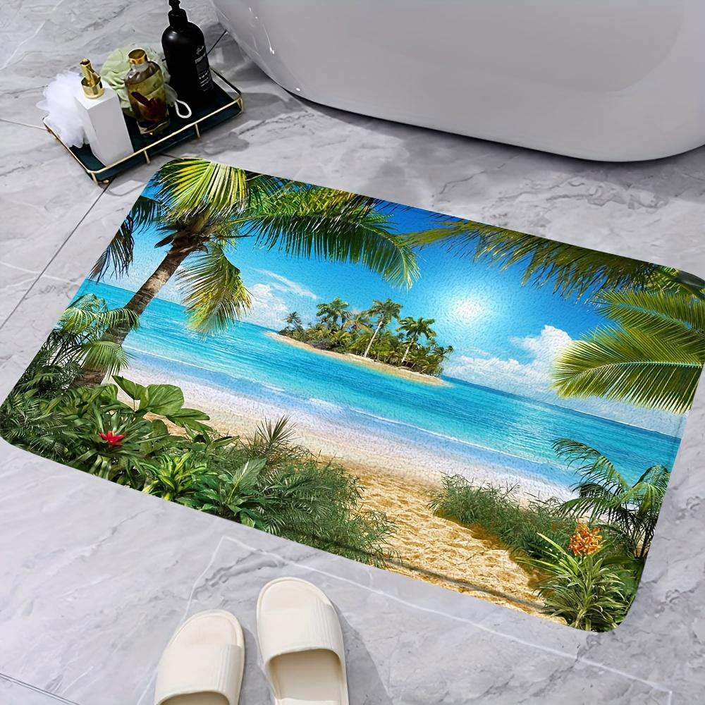 1 Stück Küchenteppich mit Meeresmotiv, Anti-Ermüdungs-Küchenteppich, wasserdichter, rutschfester Teppich, Läuferteppich, Nachttischteppich, saugfähiger Teppich