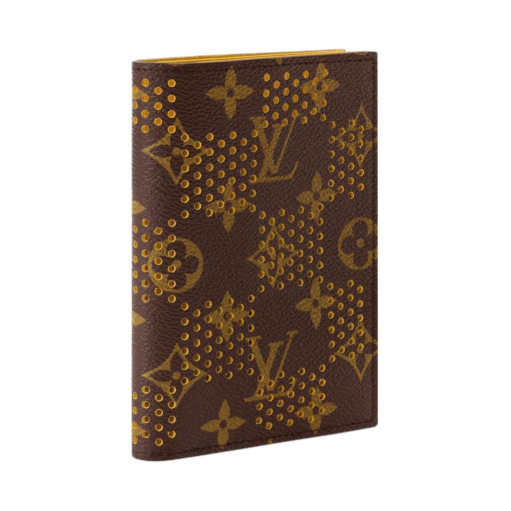 LOUIS VUITTON Monogram Grid Coated Canvas Passport Holder Men's Brown M29285