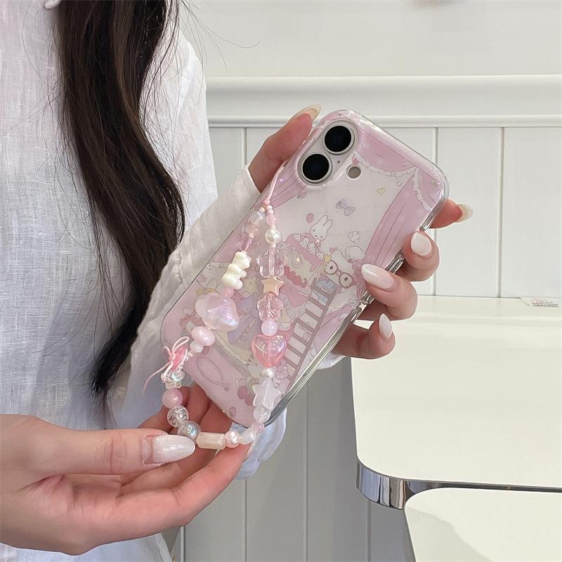 Soft Cute Cake Cat Rabbit Double Layer Phone Case for iPhone 17, Apple 16 Pro Max, 15, 14 - Women's Edition