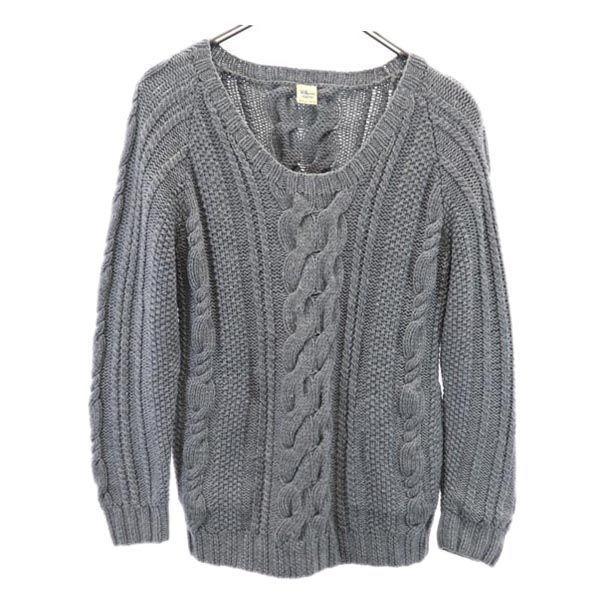 

Ron Herman Кабель С длинным рукавом V-образный вырез свитер S серый трикотаж Женский Б/У