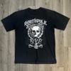 Street Gothic T-shirt Women Men Oversized Y2k High Streetwear Harajuku Crew Neck Cotton Tops Tees New Male Female Clothing