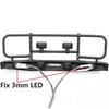 Protective Bullpen Front Bumper with Spotlight Decorations for AXIAL SCX-24 C10 RC Car Accessories