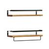 Wall Shelves Artiss 2X Floating Brackets Towel Rail Rack Diy Mount