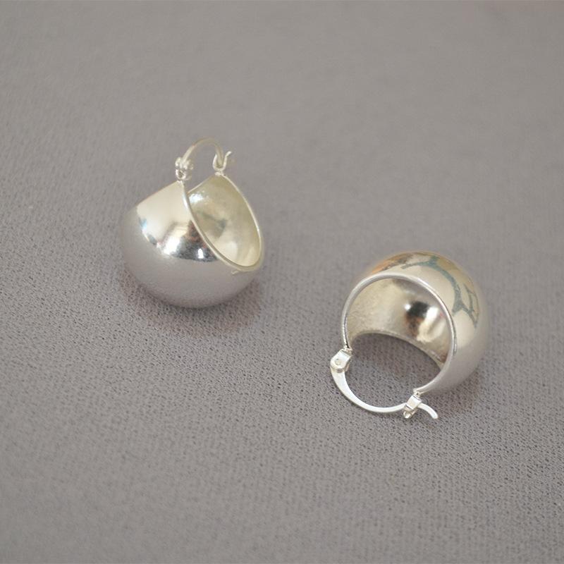 Celi Styl Retro Zveličené Duté Kuličky Jednoduché Módní Temperament Mosaz Pozlacené Náušnice Náušnice Ženy