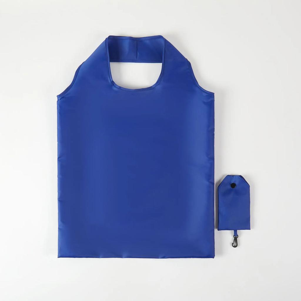 Shopping Bag for women men Solid Color Eco-friendly Folding Reusable Portable Shoulder Handbag Polyester for Travel Grocery