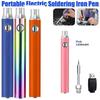 Adjustable Temperature Electric Soldering Iron 1100mAh Battery 3 Gear Welding Tool Kit Pen Rechargeable 510 Thread Heat Tips