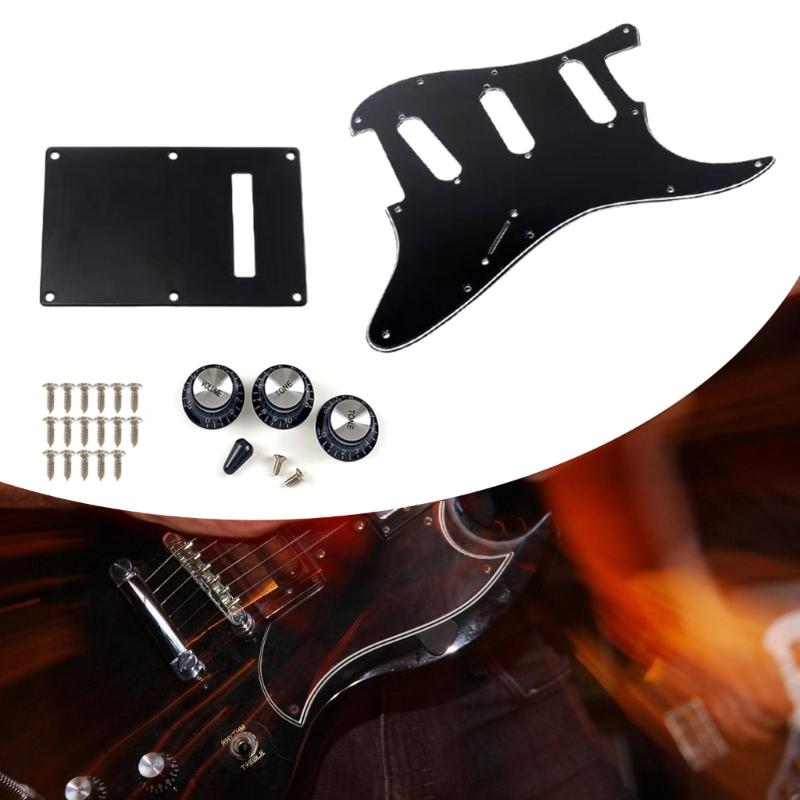 Stable PVC Pickguard Set Scratch Plate Guitar Accessory Scratch Plate Suitable for Electric Guitar Enthusiasts