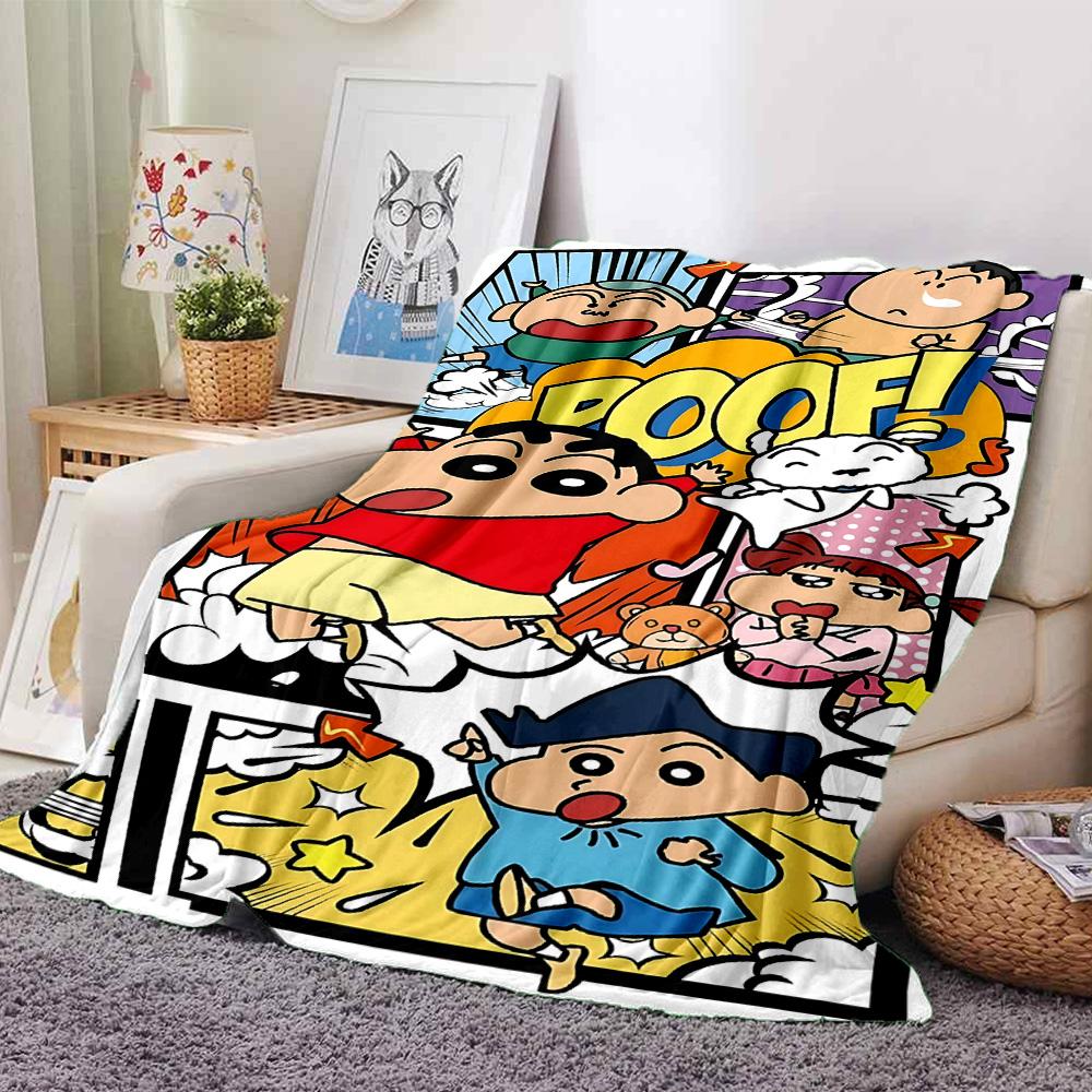 1pc Crayon Shinchan Adventure Flannel Blanket,Ultra Soft Warm Plush Throw for Home Bedroom Bed Sofa Cover Camping Picnic gift Y72452