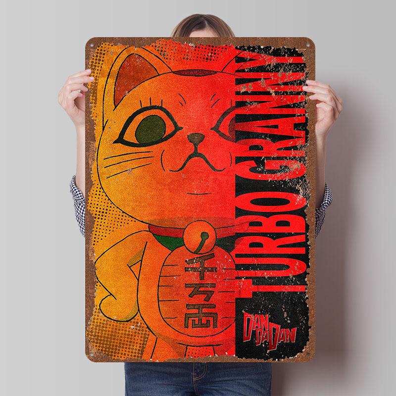 DAN DA DAN Tinplate Posters Custom Wall Art Vintage Metal Signs Retro Tin Plaque for Bedroom Decoration Gaming Home Decorations