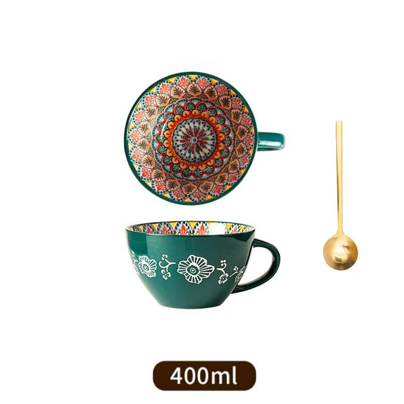 Český keramický snídaňový hrnek s vysokým vzhledem, ovesný hrnek s velkou kapacitou, hrnek na vodu, mikrovlnný hrnek na mléko a kávu