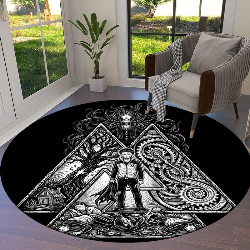 Re Zero Round Area Rug Carpet Rug For Living Room Bedroom Sofa Playroom Decor Nonslip Floor Mat